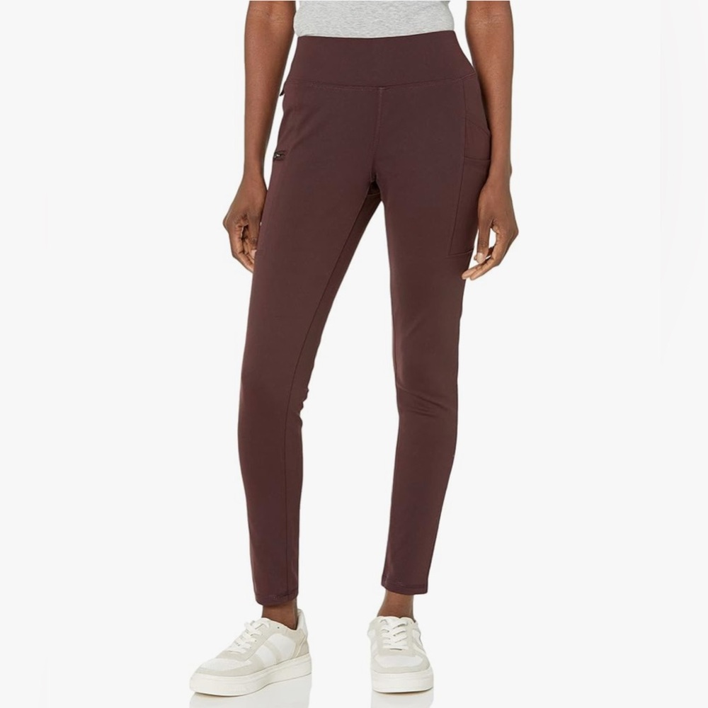 CARHARTT Force Fitted Midweight Utility Pocket Leggings Brown Women's Size XL